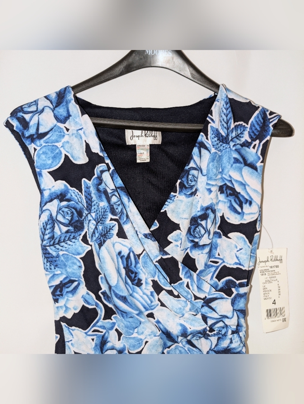 Joseph Ribkoff Blue Floral Patterned Dress - Picture 2 of 6